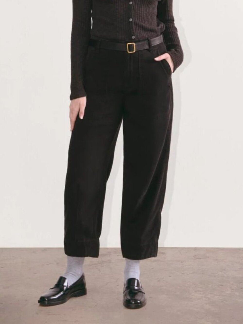 Everlane Women's Size 4 The Utility Buttersoft Black Pants NEW 25 in Inseam